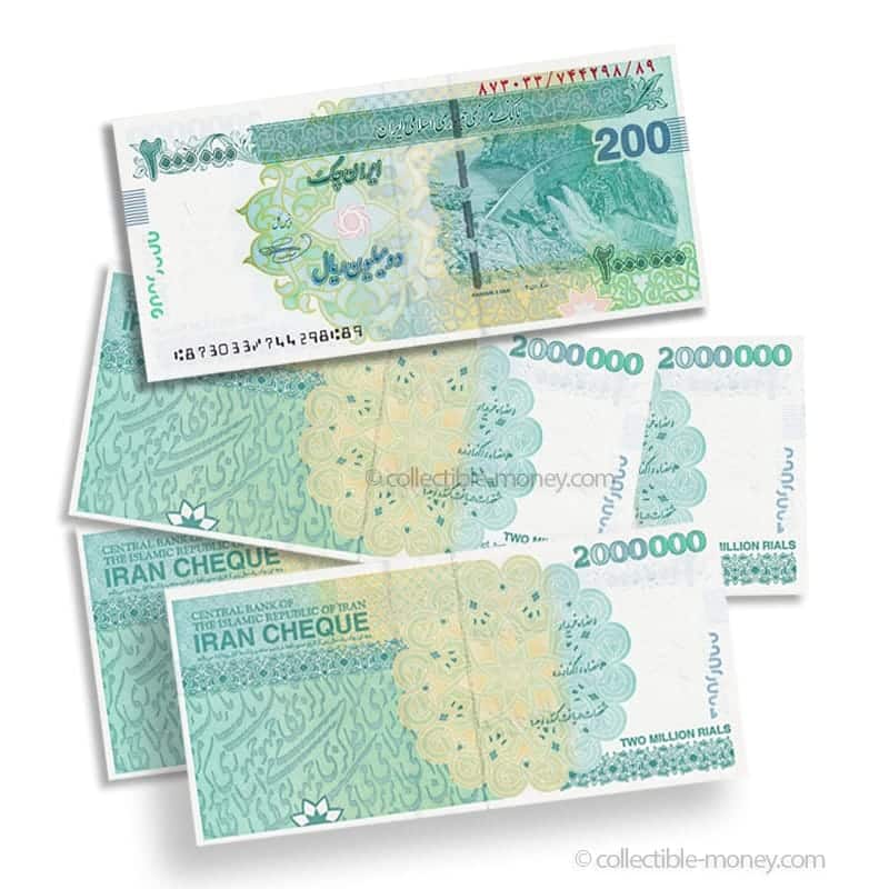 Iranian Rial 2 Million UNC Banknote Lot | 5 Notes