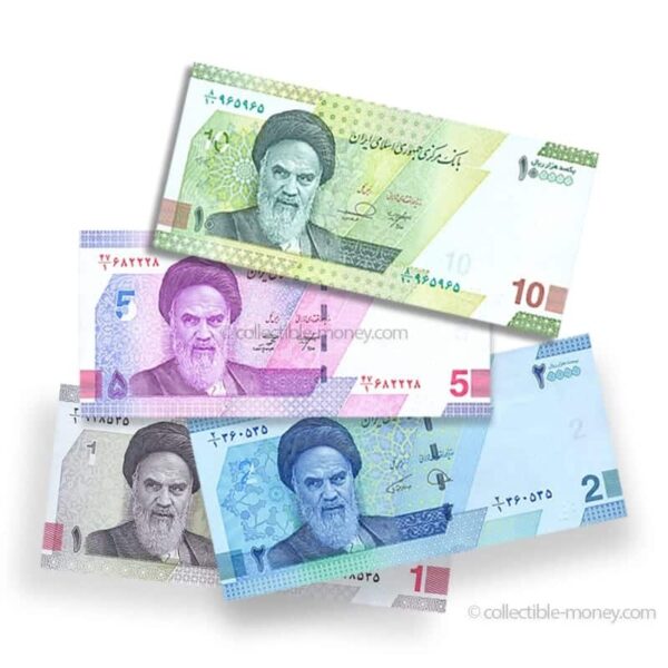 Iranian Rial UNC Banknote Set | 4 Notes 2021-2022