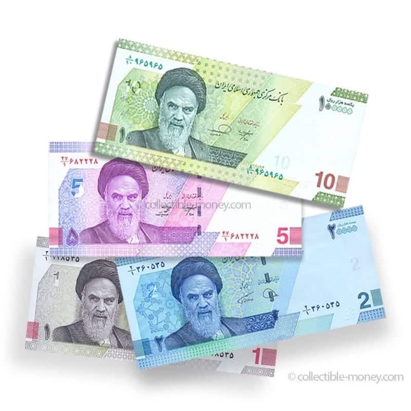 Iranian Rial UNC Banknote Set | 4 Notes 2021-2022
