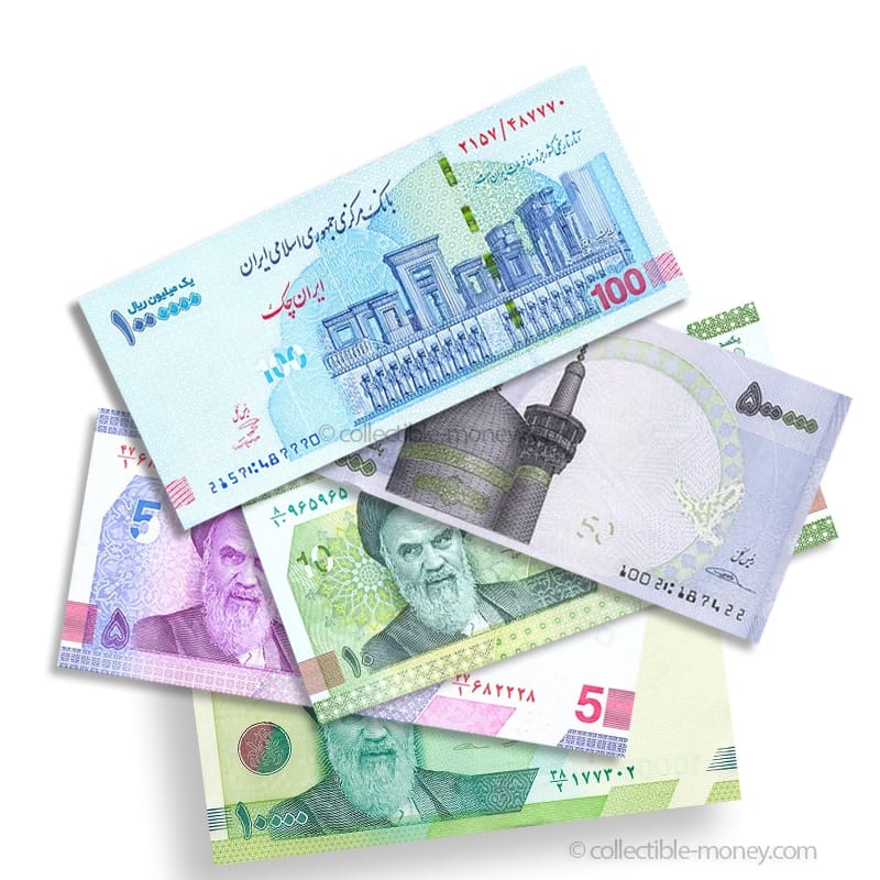 Iranian Rial Toman UNC Banknote Set | Complete 2021