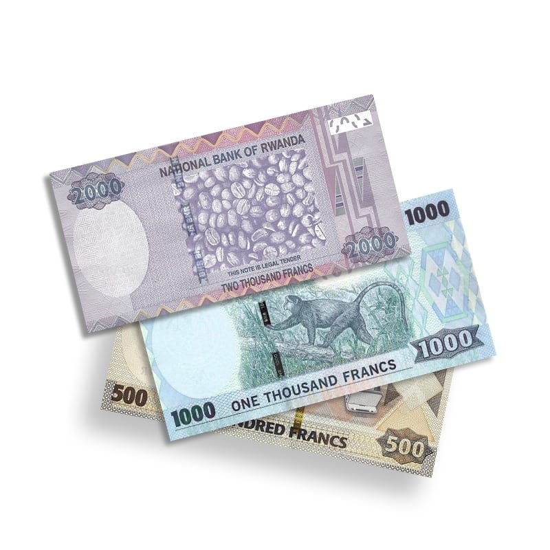 Rwandan Franc UNC Banknote Set | 3 Notes 2014-2019