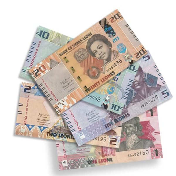 Sierra Leonean Leone UNC Banknote Set | 5 Notes 2022
