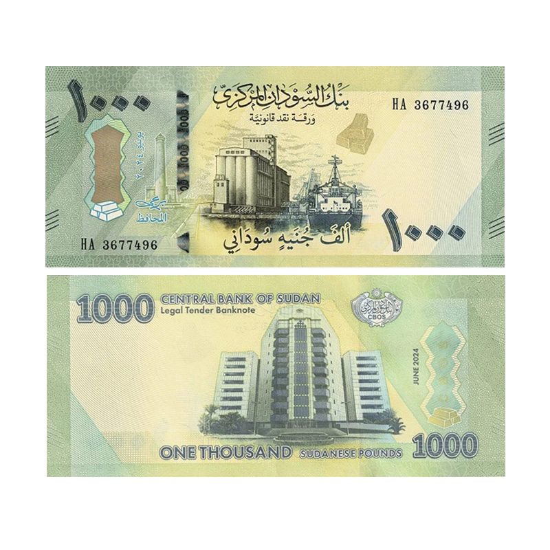 Sudanese Pound 1000 UNC Banknote 2024 | Pick 87
