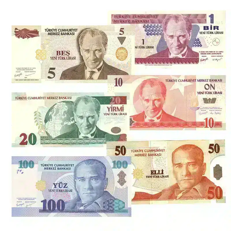 Turkish Lira YTL UNC Banknote Complete Set 2005 | 8th Issue